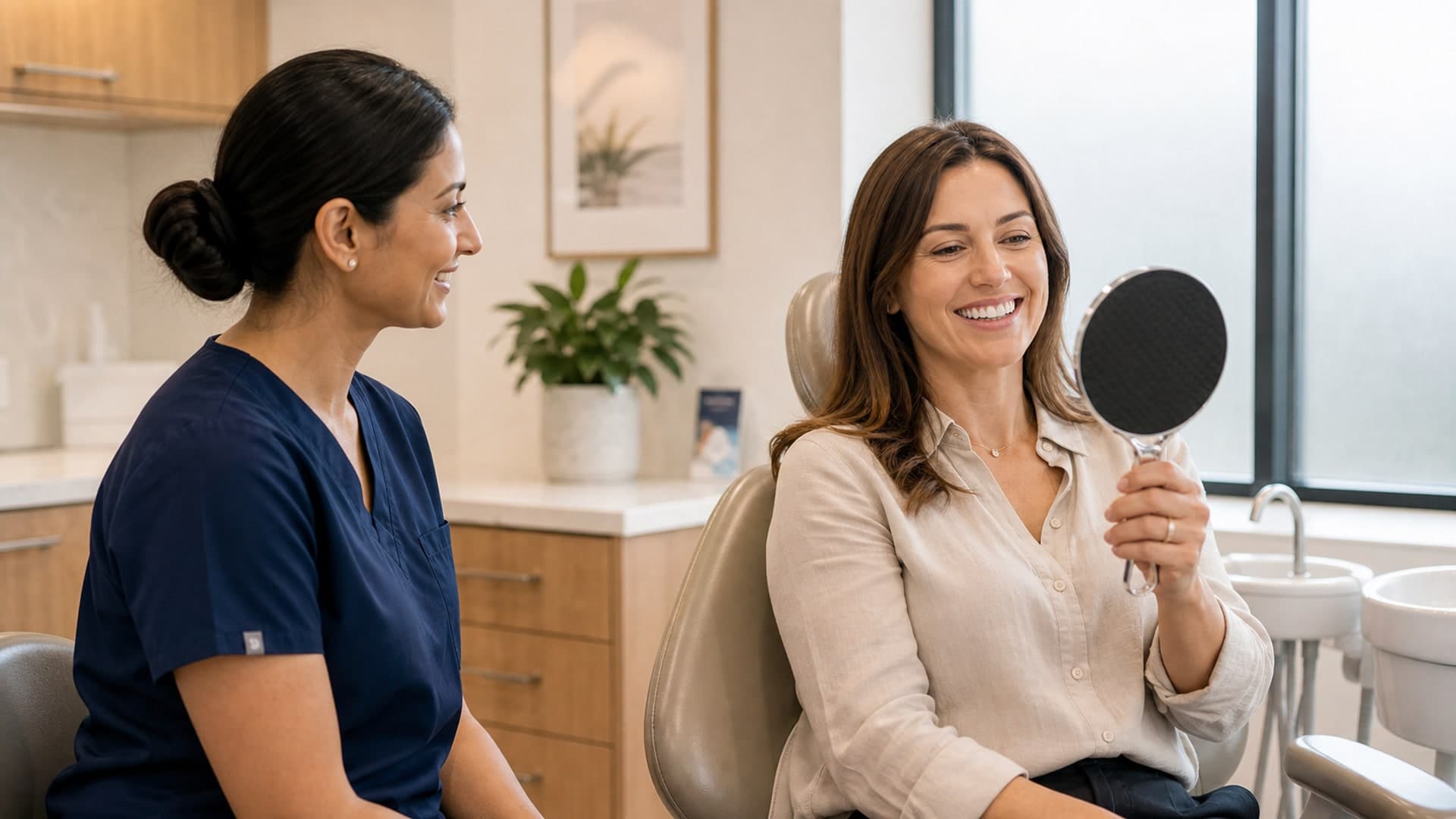 Cosmetic dentistry consultation room at Joyner Family Dental